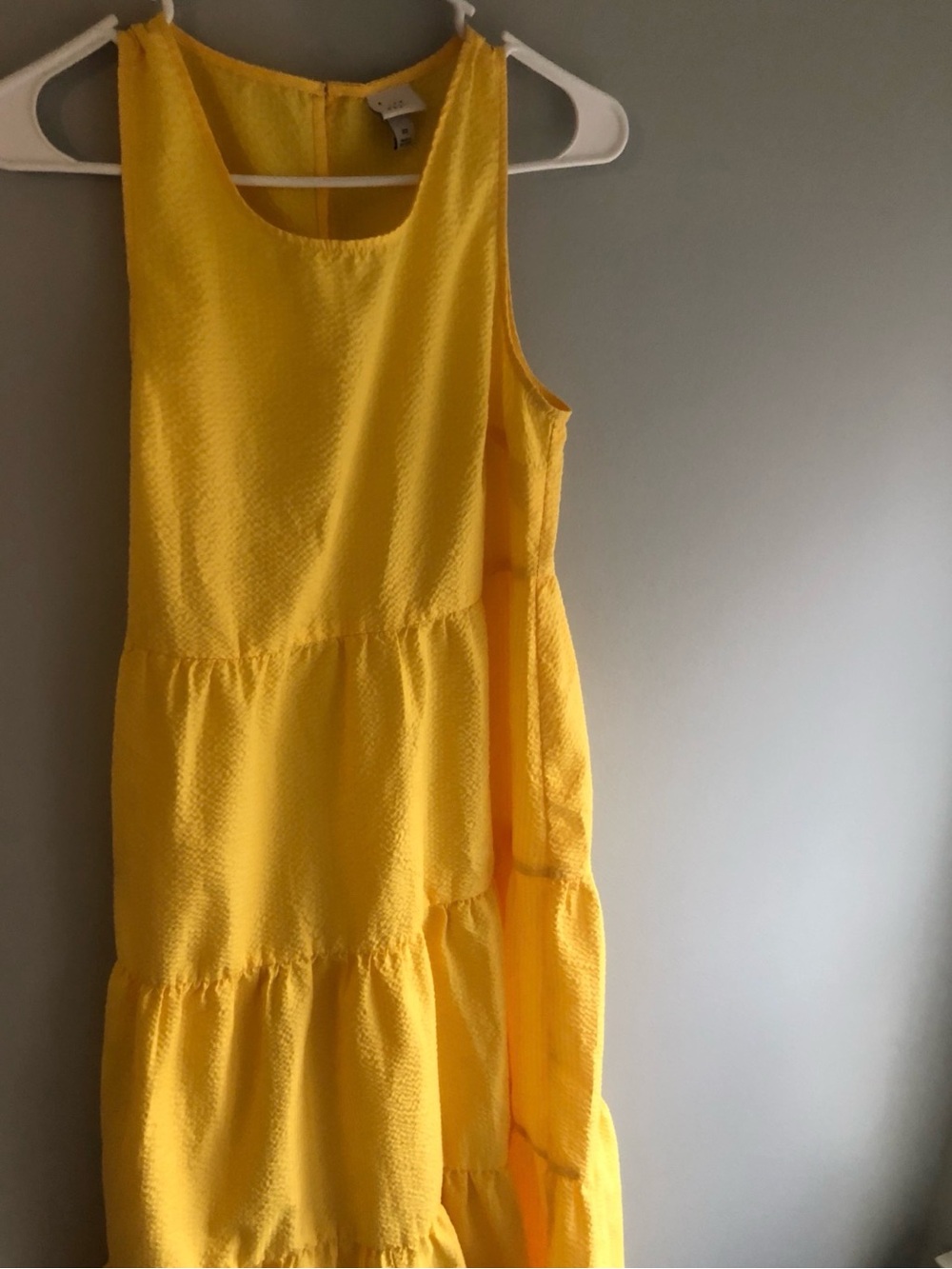 a new day Yellow Textured Tiered Dress